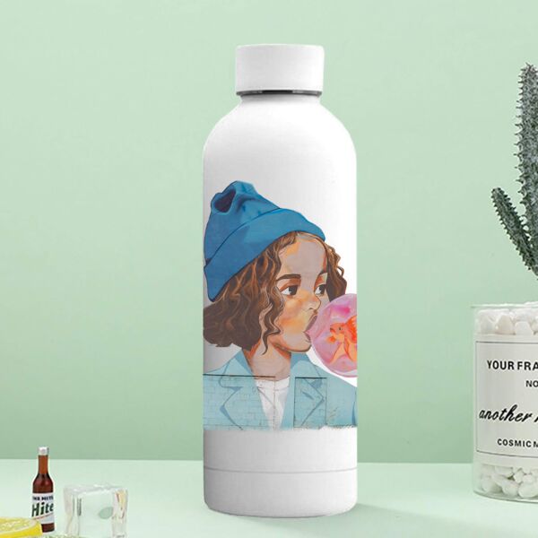Gold Fish Girl Water Bottle By Zytoun Thumbnail