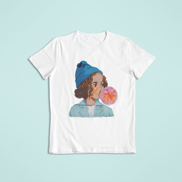 Gold Fish Girl Tshirt By Zytoun Thumbnail
