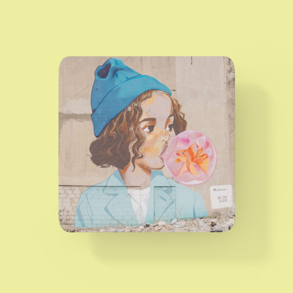 Gold Fish Girl Coaster By Zytoun Thumbnail